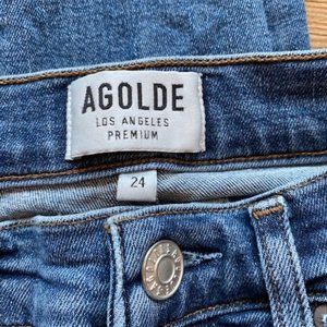 Agolde Cropped Skinny Jeans, Frayed Hem